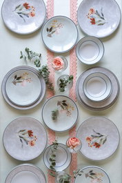 Hermia Juego de vajilla de porcelana de 24 piezas Multicolor